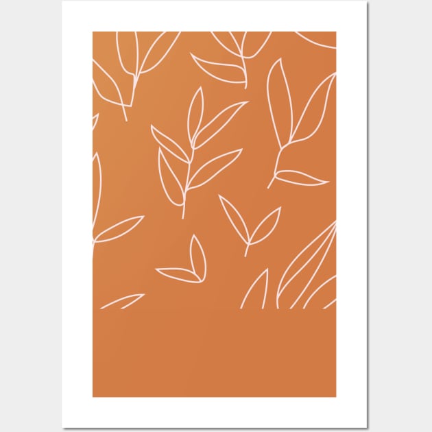 floral leaves grid pattern 1 Wall Art by mariacaballer